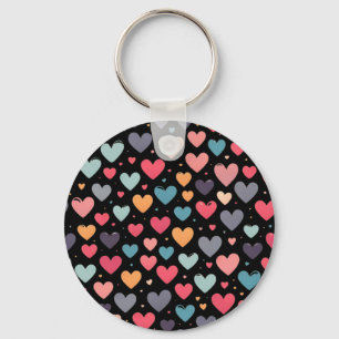 Bunte Herzen Valentinstag Schlüsselanhänger