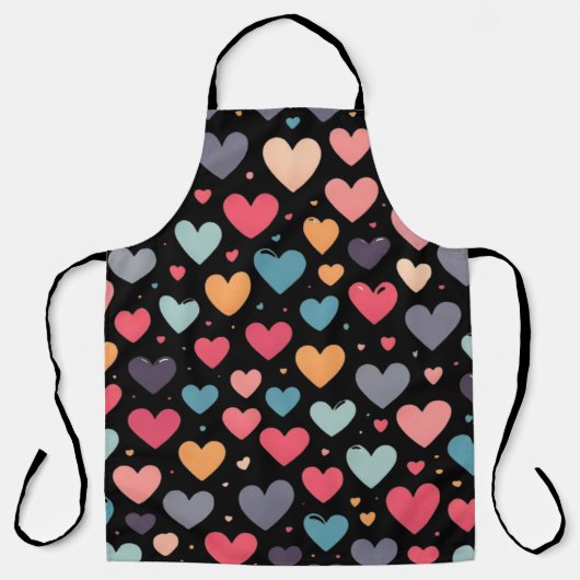 Bunte Herzen Valentinstag Schürze (Vorderseite)