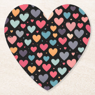 Bunte Herzen Valentinstag Untersetzer
