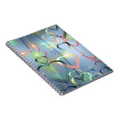 Bunte Herzzusammensetzung Notizblock (Rechte Seite)