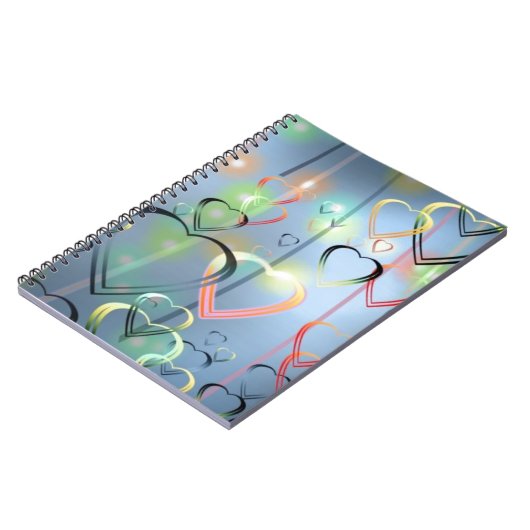 Bunte Herzzusammensetzung Notizblock (Linke Seite)