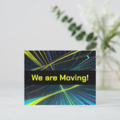 Bunte High-Tech-Lichter Adressänderung Postkarte (Stehend Vorderseite)