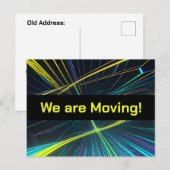 Bunte High-Tech-Lichter Adressänderung Postkarte (Vorne/Hinten)