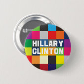 Bunte Hillary Clinton 2016 Knöpfe Button (Vorne & Hinten)