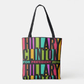Bunte Hillary Clinton 2016 Taschen (Rückseite)