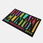 Bunte Hillary Clintontürmatte 2016 Fußmatte (Schrägansicht)