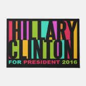 Bunte Hillary Clintontürmatte 2016 Fußmatte (Vorderseite)