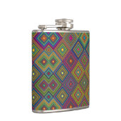 Bunte Hip-Flasche mit geometrischem Diamantmuster Flachmann (Rechts)
