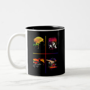 Bunte Hip Hop Elemente Kunst MC DJ Breakdance Zweifarbige Tasse