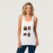 Bunte Hip Hop Elemente Tank MC DJ Breakdance Top (Vorderseite Vollansicht)