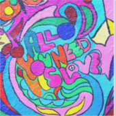 bunte Hippie-Liebe Thunder_Cove Aufkleber (Vorderseite)