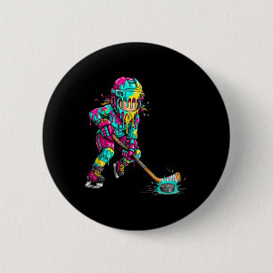 Bunte Hockey-Eiscreme-Drip-Player  Button