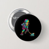 Bunte Hockey-Eiscreme-Drip-Player Button (Vorne & Hinten)