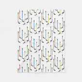 Bunte Hockey-Stock-Eisbahn Fleecedecke (Vorderseite)