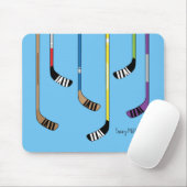 Bunte Hockey-Stöcke Mousepad (Mit Mouse)