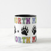 Bunte hohe Nordmichigan-Tasse mit Bärentatzen Tasse (Zentrum)