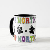 Bunte hohe Nordmichigan-Tasse mit Bärentatzen Tasse (Vorderseite Links)