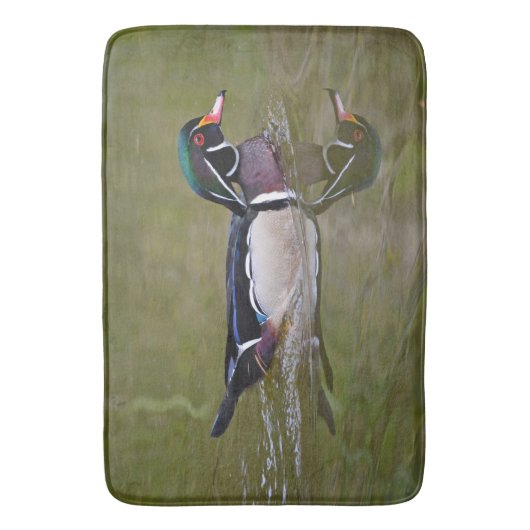 Bunte hölzerne Ente Badematte (Vorderseite Vertikal)