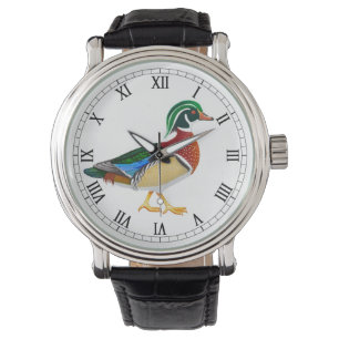 Bunte hölzerne Enten-Uhr Armbanduhr