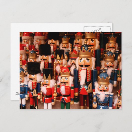 Bunte Holzspinner Postkarte (Vorne/Hinten)