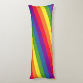 Bunte homosexuelle Regenbogen-Flagge Seitenschläferkissen (Rückseite (Vertikal))