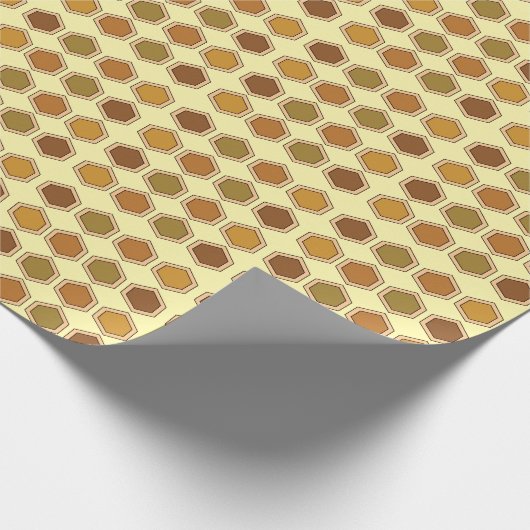 Bunte Honeycomb Geburtstag Geschenkpapier (Ecke)