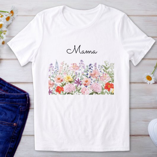 Bunte Hübsche Blumen Blumengarten Mama Tri-Blend Shirt