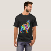 Bunte hübsche Katze Färbung Feline T-Shirt (Vorne ganz)
