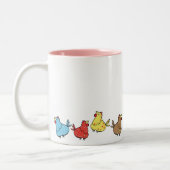 Bunte Huhn-Tasse Zweifarbige Tasse (Links)