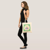 Bunte Hühnereier Grüne Kontrollhäkchen Ostern Such Tragetasche (Vorderseite (Model))