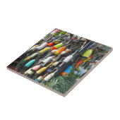 Bunte Hummer-Bojen Fliese (Seite)