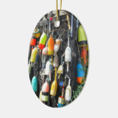 Bunte Hummer-Bojen Keramik Ornament (Links)