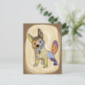 Bunte Hund Postkarte (Stehend Vorderseite)