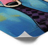 Bunte Hunde Abstract Art Print, Poster (Ecke)