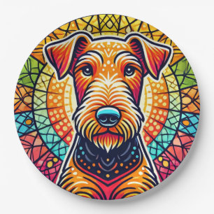 Bunte Hunde-Illustration Spaß-Party-Tier Pappteller
