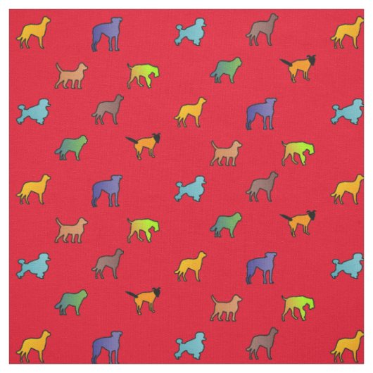 Bunte Hunde Stoff (Muster)