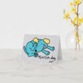 Bunte Hunde- WELPEN Karte (Gelbe Blume)