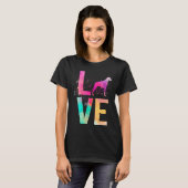 Bunte Hundemutter Rhodesian Ridgeback T-Shirt (Vorne ganz)