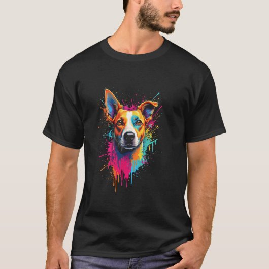 Bunte Hundertkunst T-Shirt (Vorderseite)