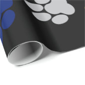 Bunte Hundewelpen-Tatzen Geschenkpapier (Rolleneckpunkt)