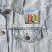 Bunte Hütten auf Strand Button (Beispiel)
