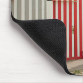 Bunte Hütten auf Strand Mousepad (Ecke)
