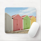 Bunte Hütten auf Strand Mousepad (Mit Mouse)