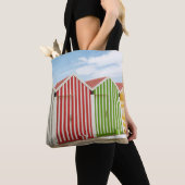 Bunte Hütten auf Strand Tasche (Von Nahem)