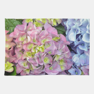 Bunte Hydrangea-Blumen Geschirrtuch