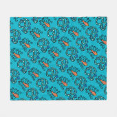 Bunte illustrierte Fisch-Freunde Fleecedecke (Vorderseite (Horizontal))