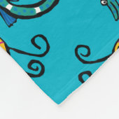 Bunte illustrierte Fisch-Freunde Fleecedecke (Ecke)