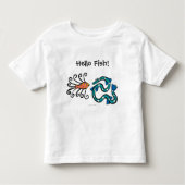 Bunte illustrierte Fisch-Freunde Kleinkind T-shirt (Vorderseite)