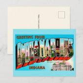 Bunte Indianapolis-Postkarten-Grußkarte Postkarte (Vorne/Hinten)