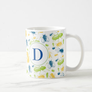 Bunte Insektenwanzennatur-Monogramm-Tasse Kaffeetasse
